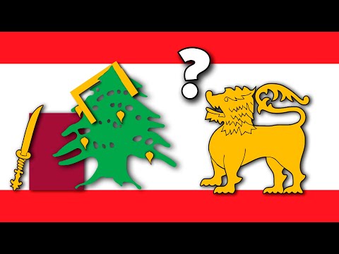 Sri Lankan Lion Searching for Pieces of His Flag