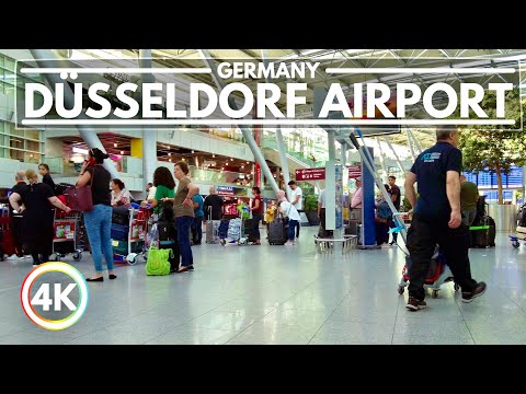 Düsseldorf International Airport (DUS) in Germany, August 2022 4K Walking Tour