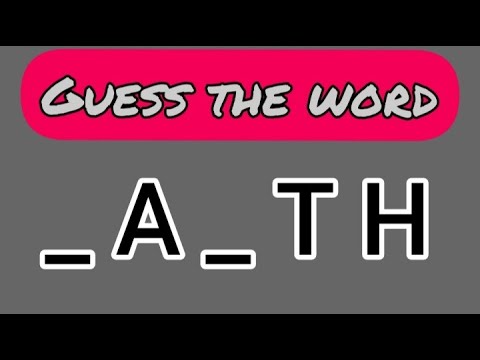 Can you guess the word | word game | fill in the missing letters | puzzle time