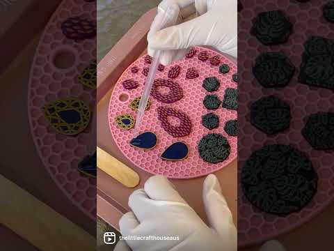 Resin Doming Polymer Clay Earrings with charms / Tutorial / craft