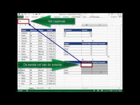 Excel || Tekst optellen met AANTAL.ALS - AANTALLEN.ALS