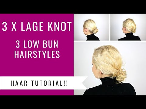 3X LAGE KNOT MAKEN (in dun & dik haar) | 3 EASY LOW BUN HAIRSTYLES | Dazzling Beauty