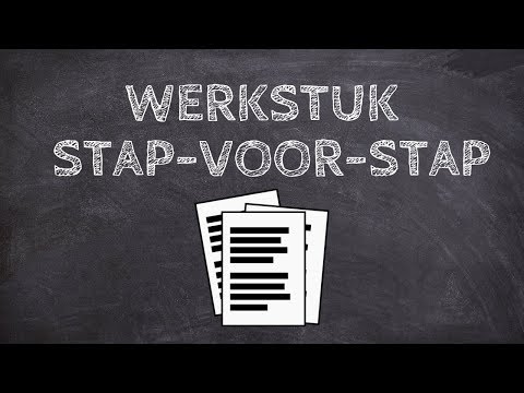 Hoe maak ik een Werkstuk (stap voor stap)? - video #onderwijs