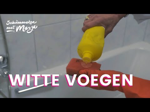 Badkamer schoonmaken, kalkaanslag verwijderen, voegen wit maken 💦 Schoonmaken met Marja Middeldorp