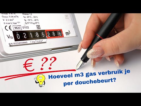 Hoeveel m3 gas verbruik je per 10 minuten douchebeurt?? Onze test! 👀