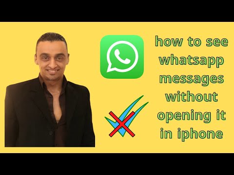 how to see whatsapp messages without opening it in iphone?