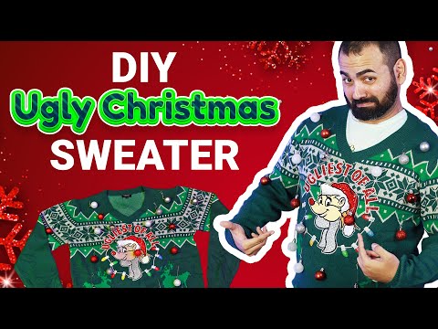 Make Your Own Ugly Christmas Sweater with Appliqué Embroidery