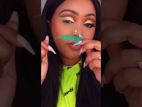 Easy wing cutcrease hack using flosser  - makeup / beauty eyeshadow tutorial