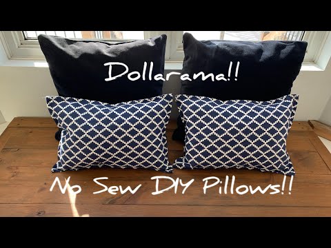 No Sew DIY Pillows!! Easy & Budget Friendly! Dollarama!!