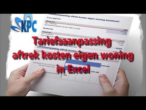 Tariefsaanpassing aftrek kosten eigen woning in Excel ✅