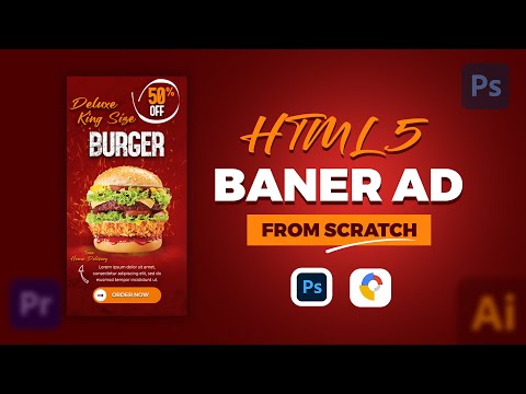 How to create HTML 5 web banner ads from scratch in Photoshop and Google Web Designer | Speed Art