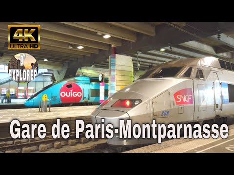 【4K】🇫🇷Gare de Paris-Montparnasse,》SNCF,Transilien, TGV  and Metro Station