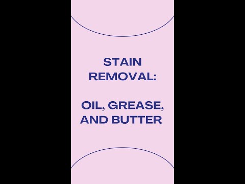 A dry cleaners guide to removing a GREASE stain - How to remove a grease or oil stain