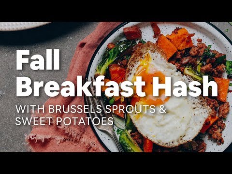 Breakfast Hash with Brussels Sprouts and Sweet Potatoes | Minimalist Baker Recipes