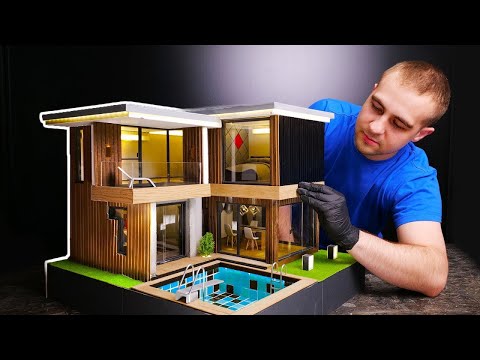 DIY MINIATUURHUIS VAN KLEINE BAKSTENEN EN CEMENT door 5 Minuten Knutselen